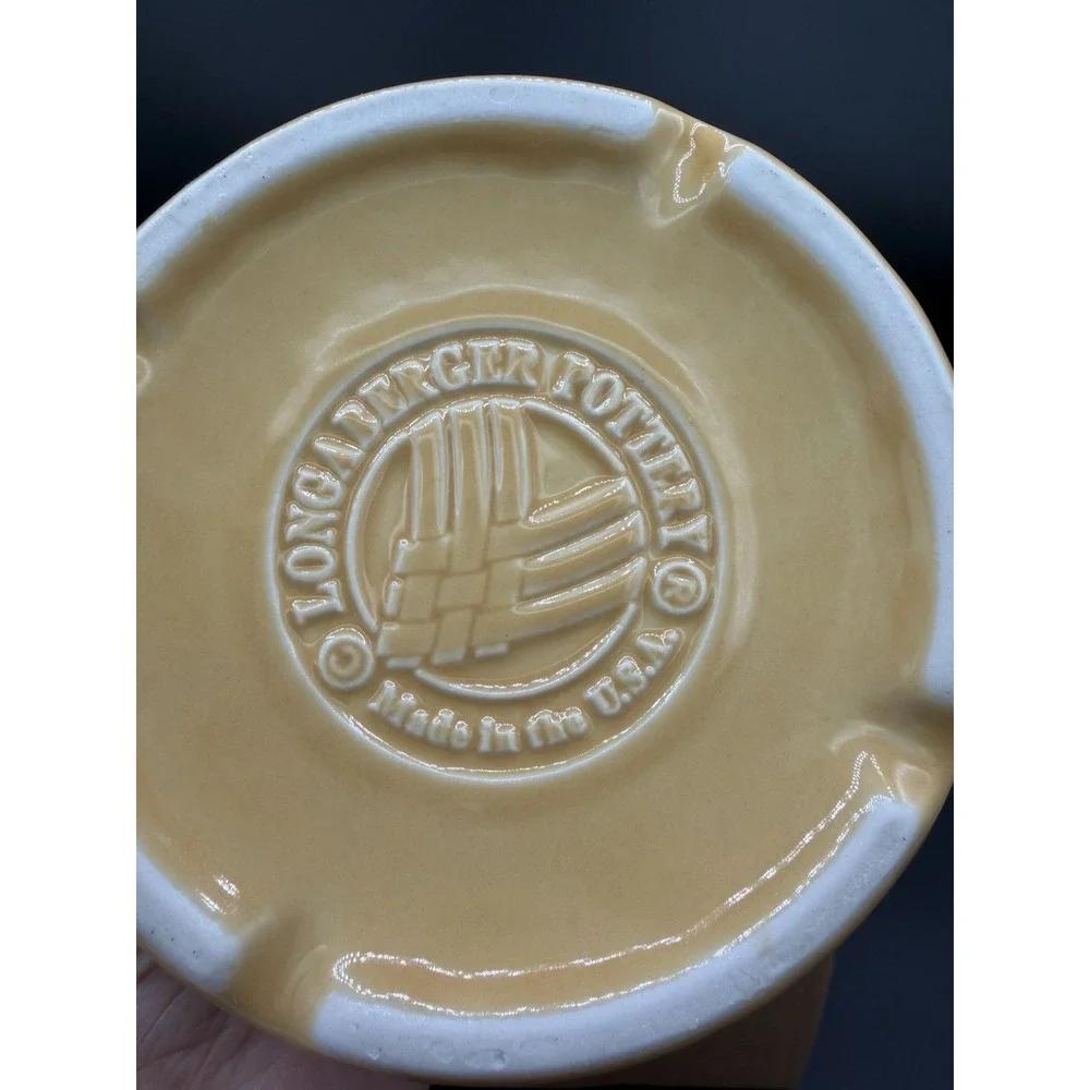 Longaberger Pottery 1 Pint Salt Crock 🧂🍯 Butternut – NIB New in Box